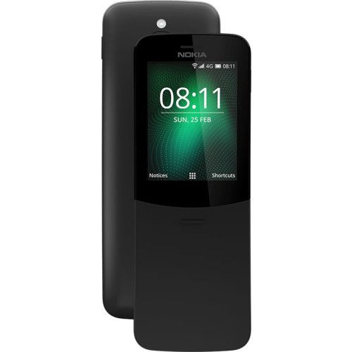 Nokia 8110 4G - 2.45" Single SIM, 0.5GB RAM, 4GB Storage, 1500mAh Battery, Black