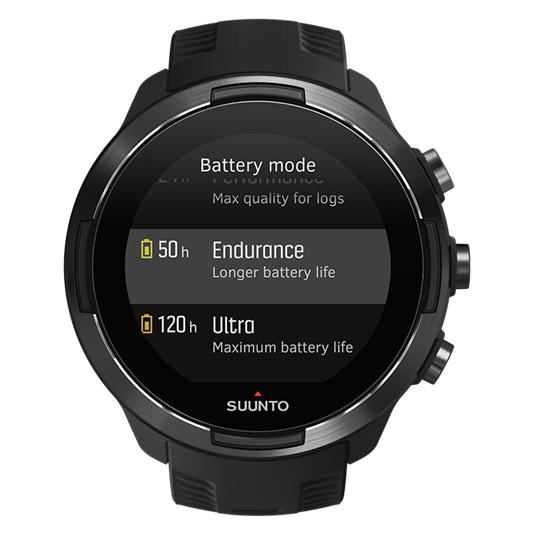 Suunto 9 Baro - Negro - Reloj deportivo con correa de silicona - Negro - Tamaño de la muñeca: 130-220 mm - Bluetooth - 81 g
