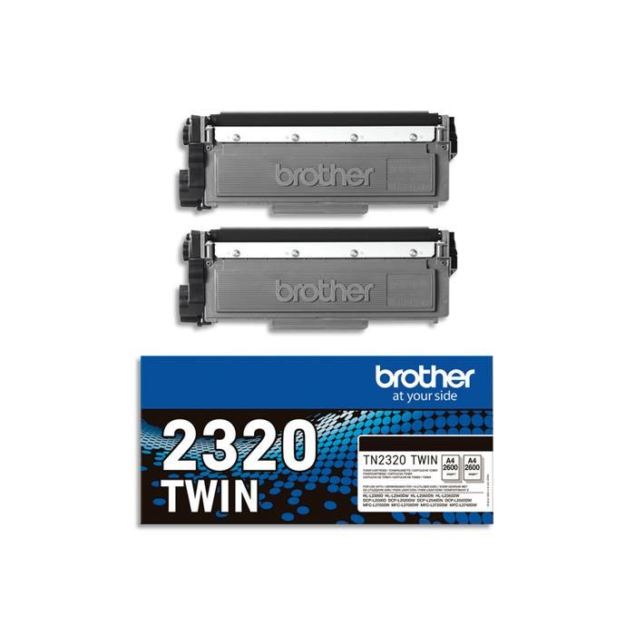 Brother Black Laser Toner Cartridge (TN2320) - 2-Pack
