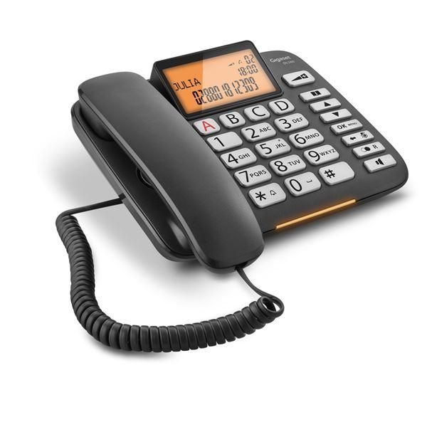 Gigaset DL 580 Analog Phone - Black