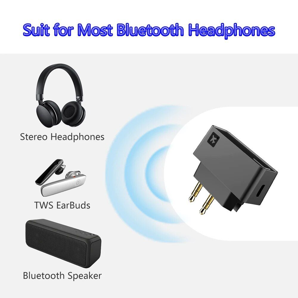 Vt-France Bluetooth Transmitter Adapter for Aviation