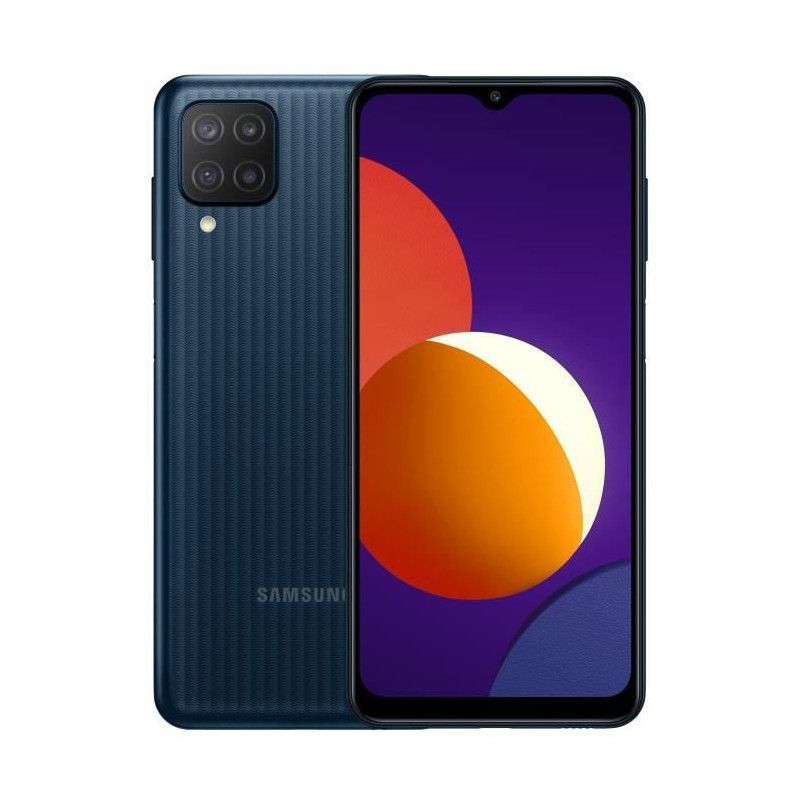 Samsung Galaxy M12 - 48MP Camera, 5000mAh Battery, 6.5' FHD+ Display, 64GB Storage (Black)