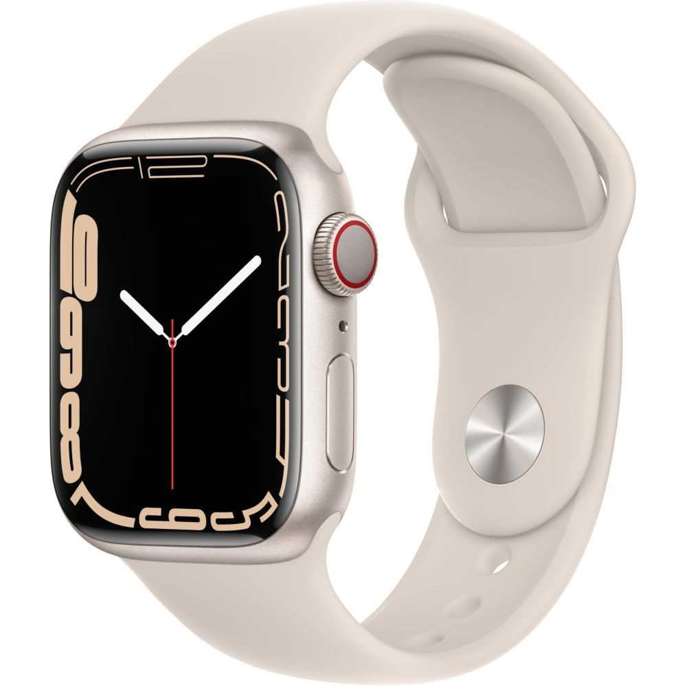 Apple Watch Series 7 (GPS + Cellular) - 41mm Aluminum Starlight Case with Sport Band Starlight