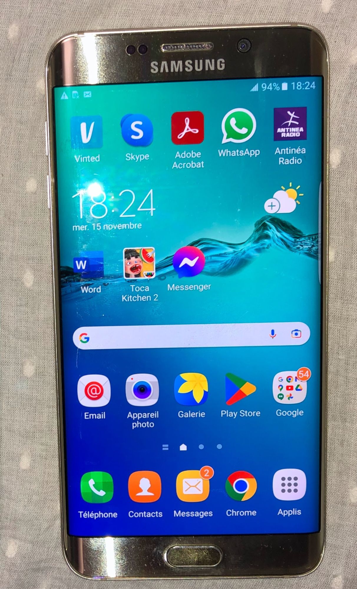 Samsung Galaxy S6 Edge Plus Téléphone intelligent débloqué 4G - 32 Go - Noir