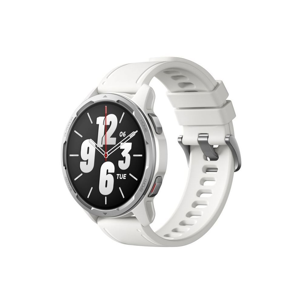 Xiaomi Watch S1 Active - Plata - Reloj inteligente con correa de silicona - Blanco - Tamaño de muñeca: 160-220 mm - Pantalla de 1.43" - Bluetooth, Wi-Fi, NFC - 36.3 g
