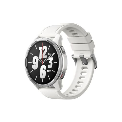 Xiaomi Watch S1 Active - Silver - Smartwatch with Silicone Strap - White - Wrist Size: 6.3-7.9 inches - 1.43" Display - Bluetooth, Wi-Fi, NFC - 1.5 oz