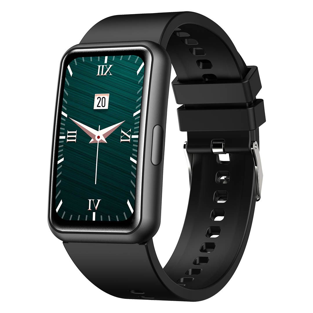 Abyx Etna Connected Watch - Curved Touchscreen - IP68 Waterproof - Heart Rate, Blood Oxygen - Black