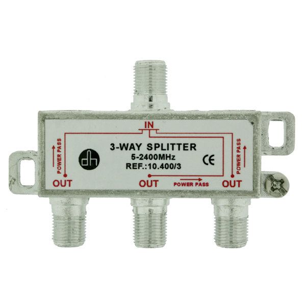 Electro DH 3-Way Terrestrial Distribution Splitter