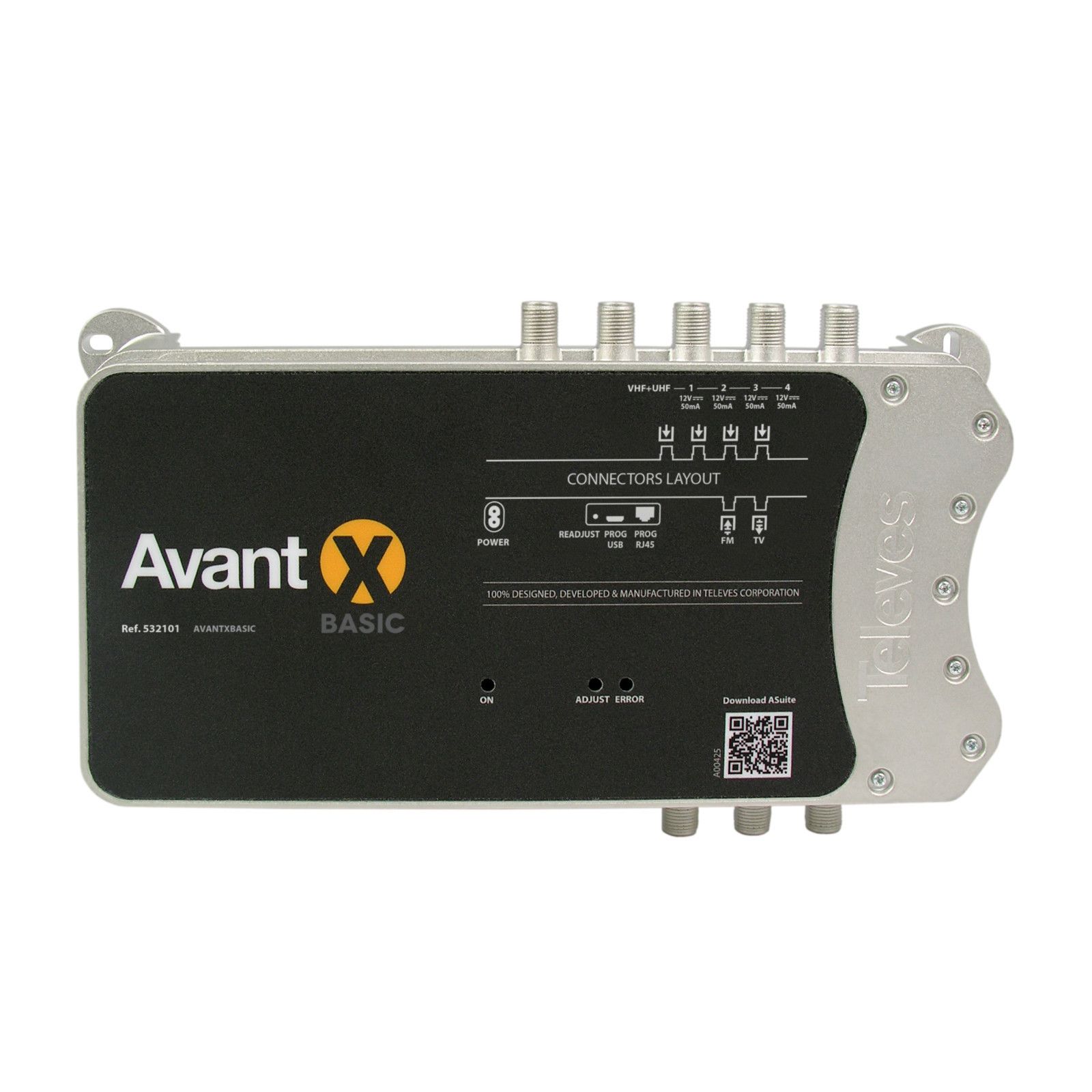Televes Programmable TV Center Avant X Basic 532101 (32 Digital Filters, 4x VHF/UHF Inputs)