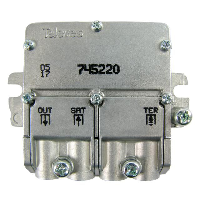 Televes 745220 Mini-Mixer for Combining Terrestrial and Satellite Signals