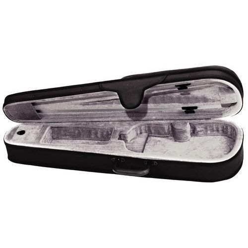 Gewa Classic Model CVF2 Polyfoam Hard Shell Guitar Case, Black Interior, Gray Velvet Lining