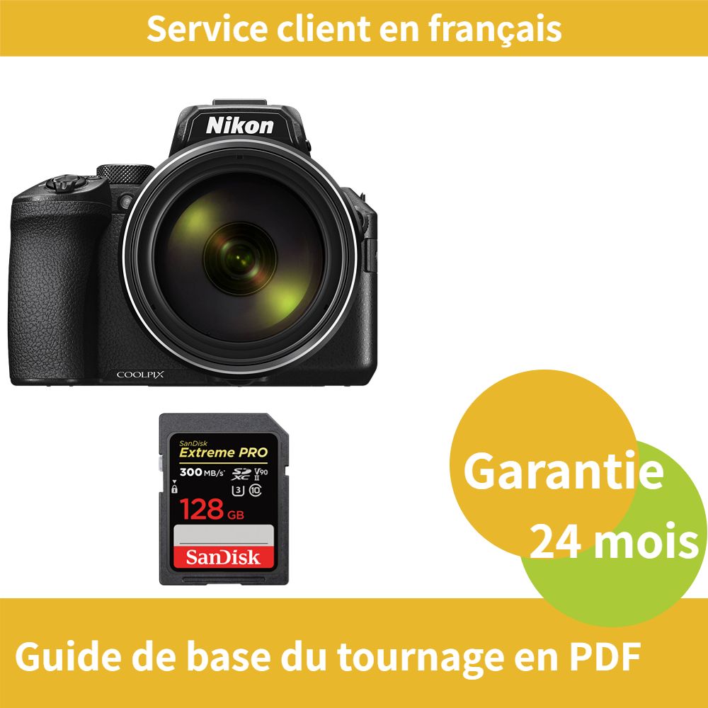 Cámara Nikon Coolpix P950 + tarjeta SDXC SanDisk de 128 GB Extreme PRO UHS-II