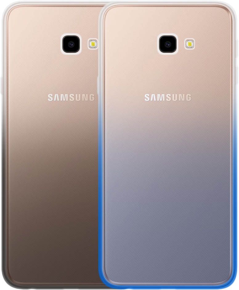 Colorblock Gradient Duo Case for Samsung Galaxy J4 Core (Black - Blue)