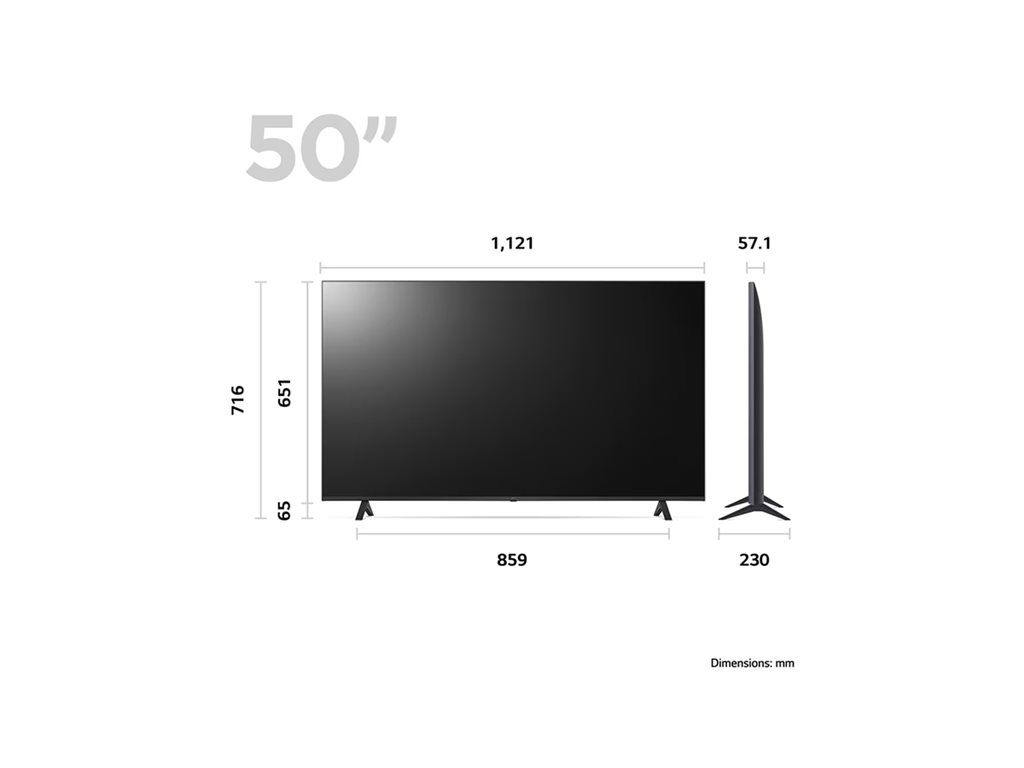 LG 50UR78006LK - 50-inch UR78 Series LED Smart TV with ThinQ AI and 4K UHD