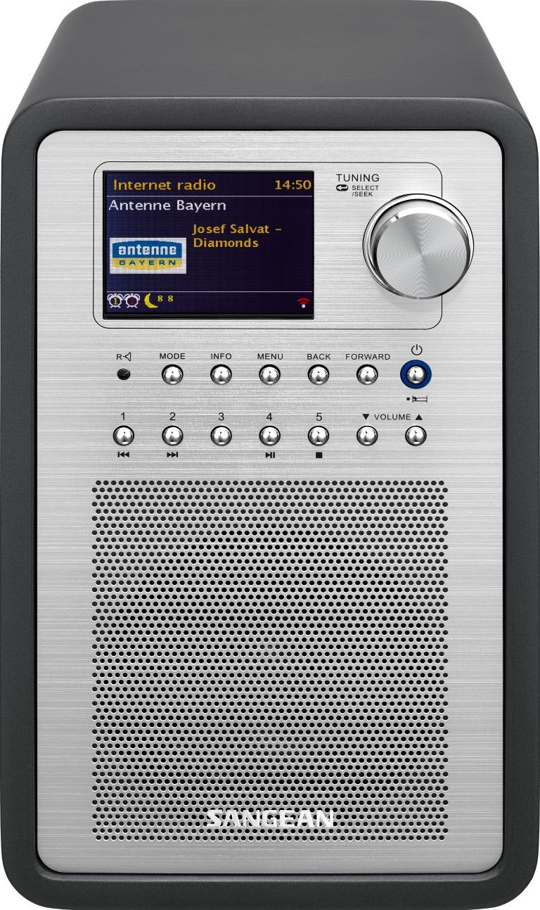 Sangean Revery R5 Internet Radio, Black/Silver