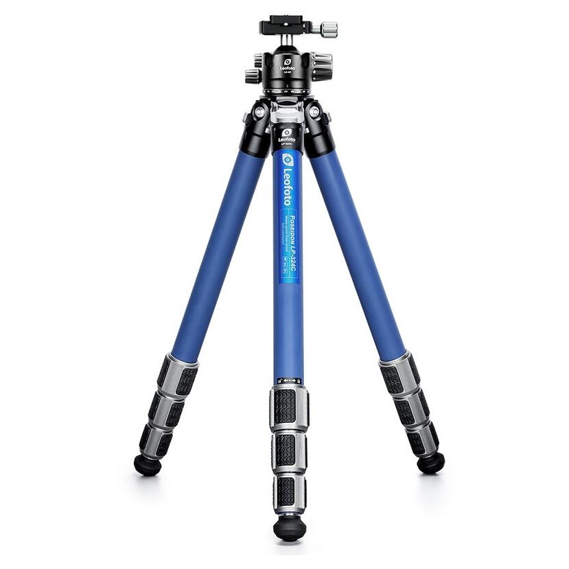 Leofoto LP-324C+LH-40 Tripod, 3 Feet, Black and Blue