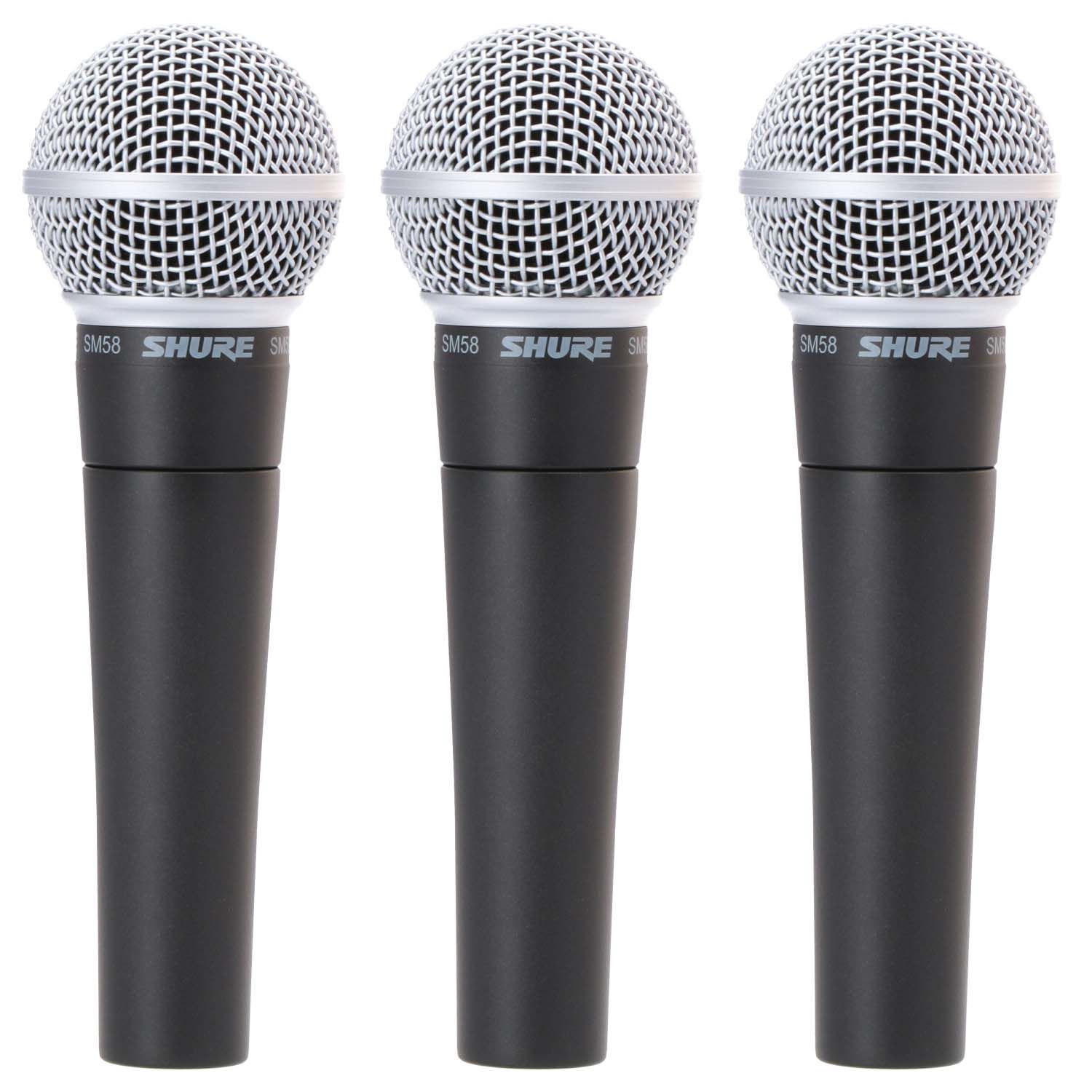 Micrófono vocal dinámico Shure SM58 (juego de 3)
