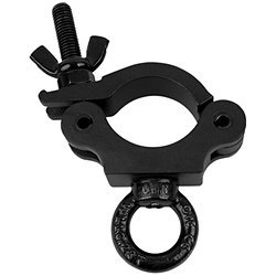 Showtec Half Coupler + Eye, 230kg, 50mm, Black, TÜV Certified