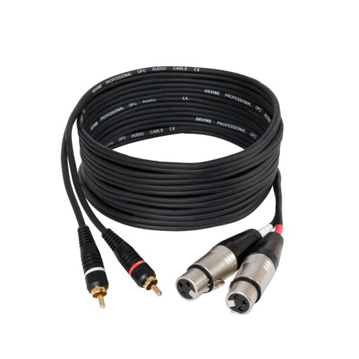 Cable Devine VA9030 2x Femenino XLR a 2x Masculino RCA, 3 metros