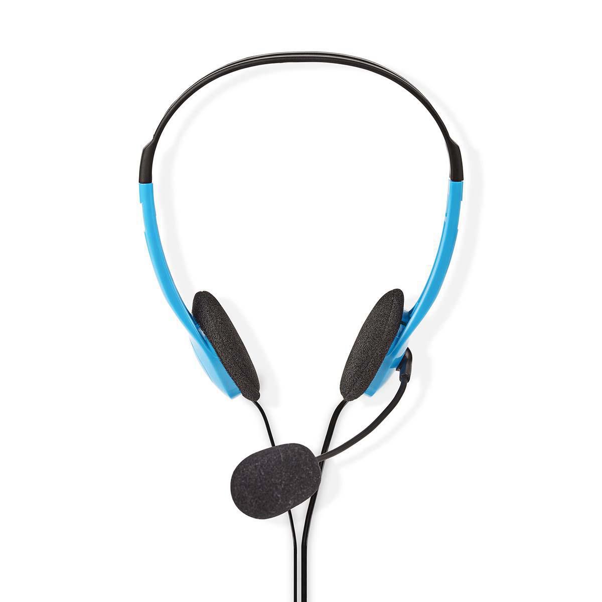 Nedis PC Headband Earphones, 2 x 3.5mm Jacks, Blue