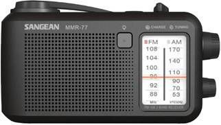 Sangean MMR-77 Outdoor Radio: Waterproof, Hand Crank FM, Flashlight, Rechargeable