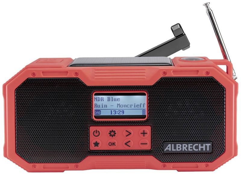 Albrecht DR 112 (DAB+ DAB, VHF, Bluetooth) Radio - Red