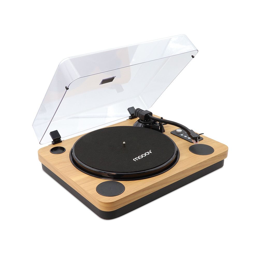 Mooov Vinyl Bluetooth Turntable with Built-in Speakers (33/45/78 RPM)