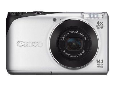 Canon PowerShot A2200 Digital Camera - Compact - 14.1 MP - 720p - 4x Optical Zoom - Silver