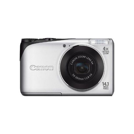 Canon PowerShot A2200 Digital Camera - Compact - 14.1 MP - 720p - 4x Optical Zoom - Silver