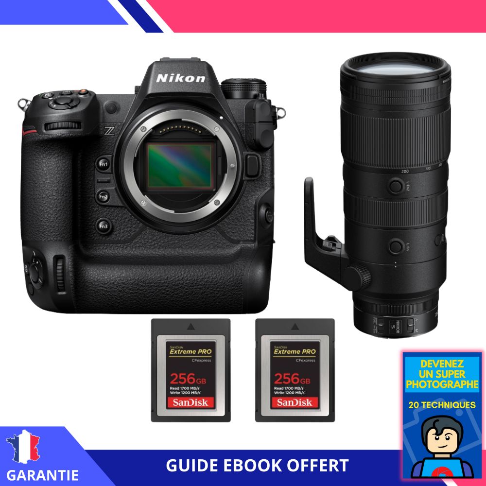 Nikon Z9 + Z 70-200mm f/2.8 VR S + 2 SanDisk 256GB Extreme PRO CFexpress Type B + Ebook 'Devenez Un Super Photographe' - Hybrid Nikon