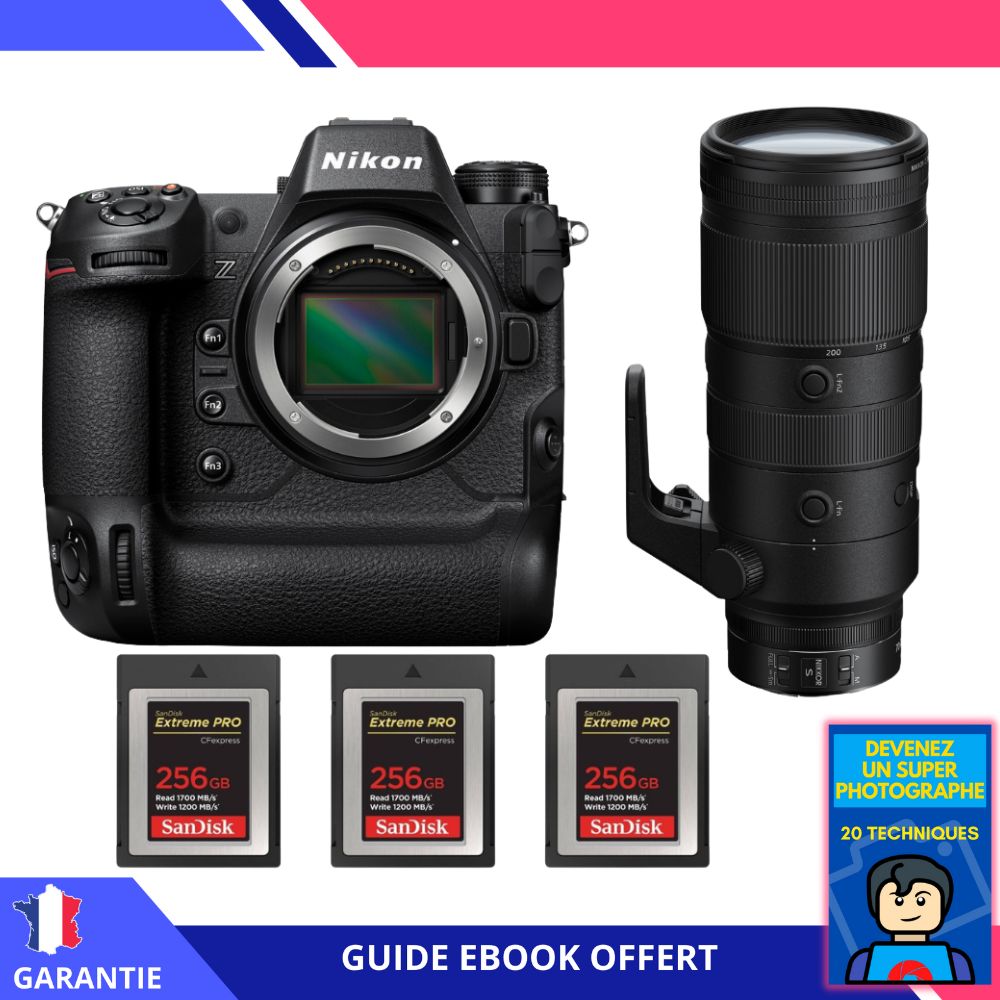 Nikon Z9 + Z 70-200mm f/2.8 VR S + 3 SanDisk 256GB Extreme PRO CFexpress Type B + Ebook 'Devenez Un Super Photographe' - Hybrid Nikon