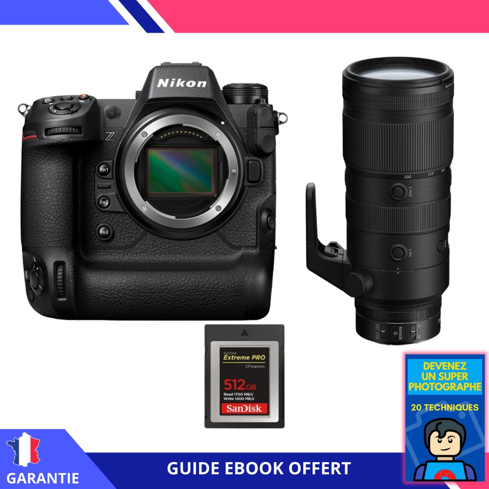 Nikon Z9 + Z 70-200mm f/2.8 VR S + 1 SanDisk 512GB Extreme PRO CFexpress Type B + Ebook 'Devenez Un Super Photographe' - Hybrid Nikon