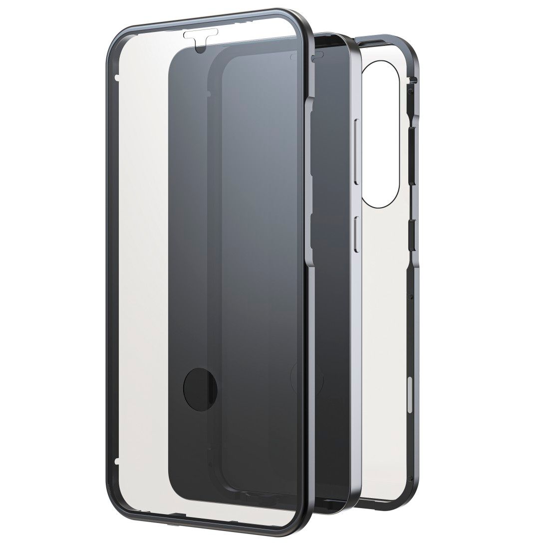 Black Rock 360° Full Body Glass Case for Samsung Galaxy S24 - Black