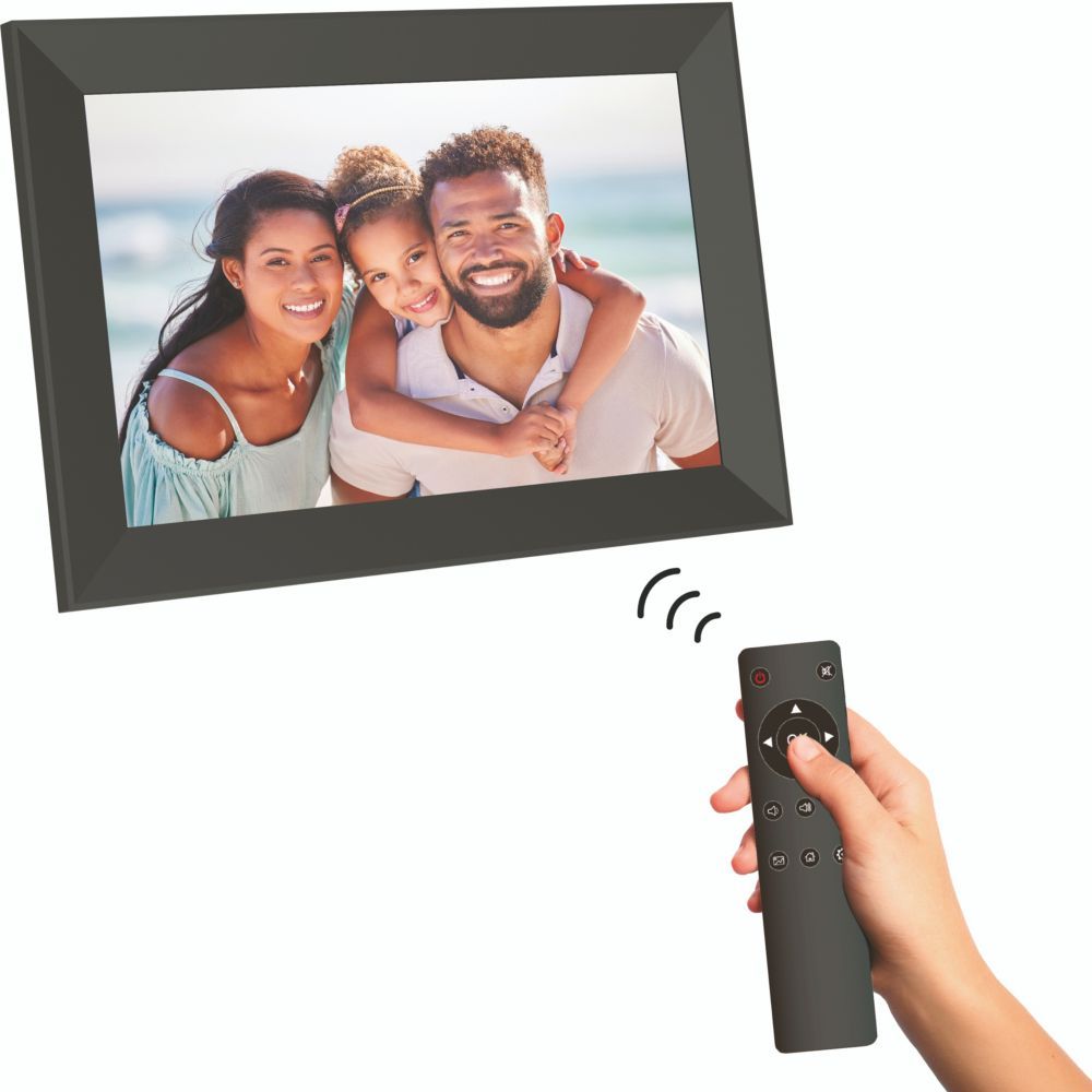 AGFA PHOTO Realiview APF1000 Digital Photo Frame 10-Inch (LED 1024x600, Photo Display, Clock, Calendar, Programmable) Black