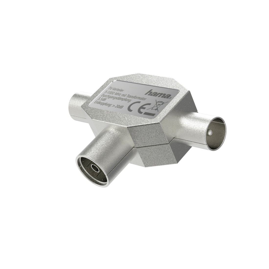 Hama Classic Line Antenna Splitter with Coaxial Connectors