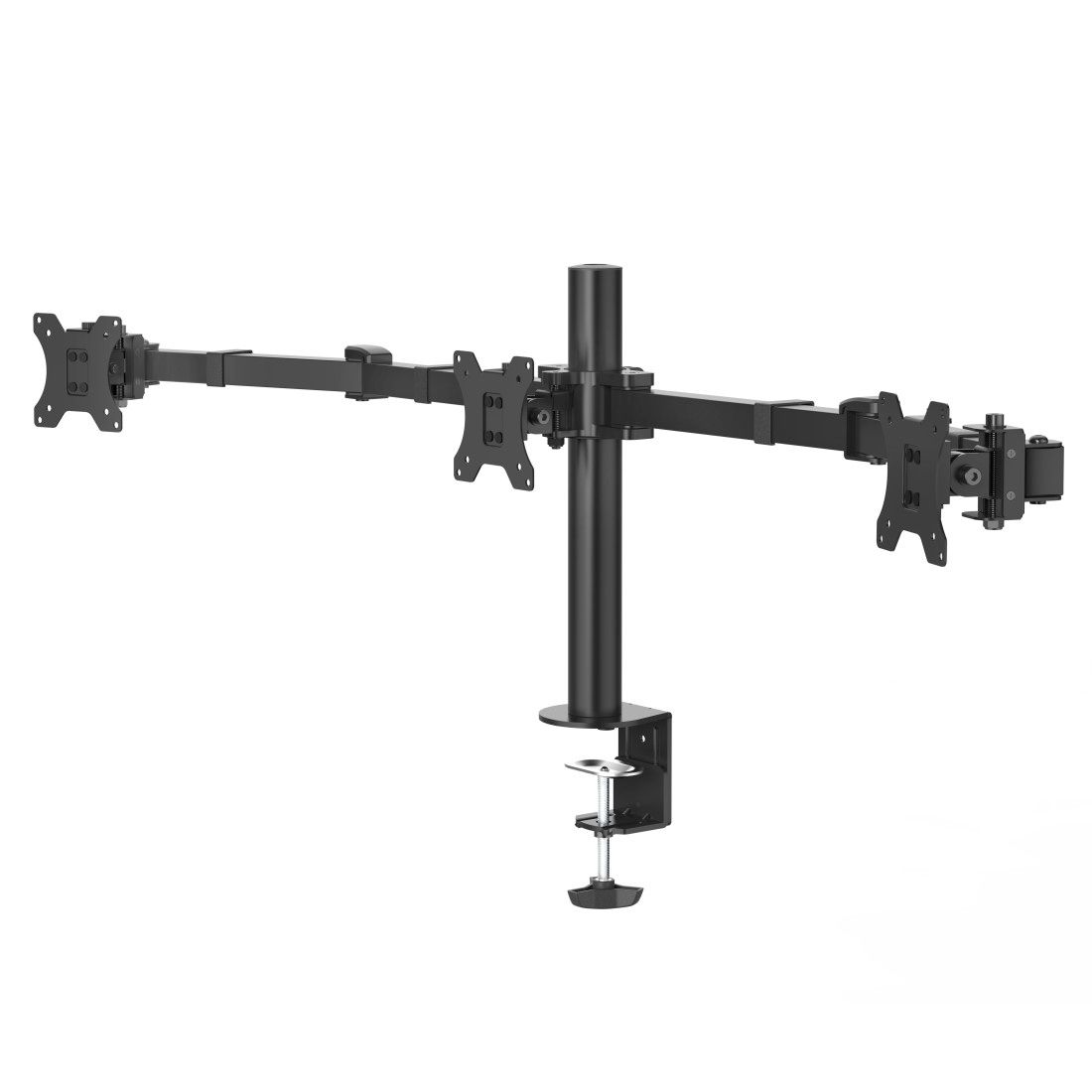 Hama 3-Screen Monitor Stand, Adjustable Height, Pivot/Incline, 13" - 27"