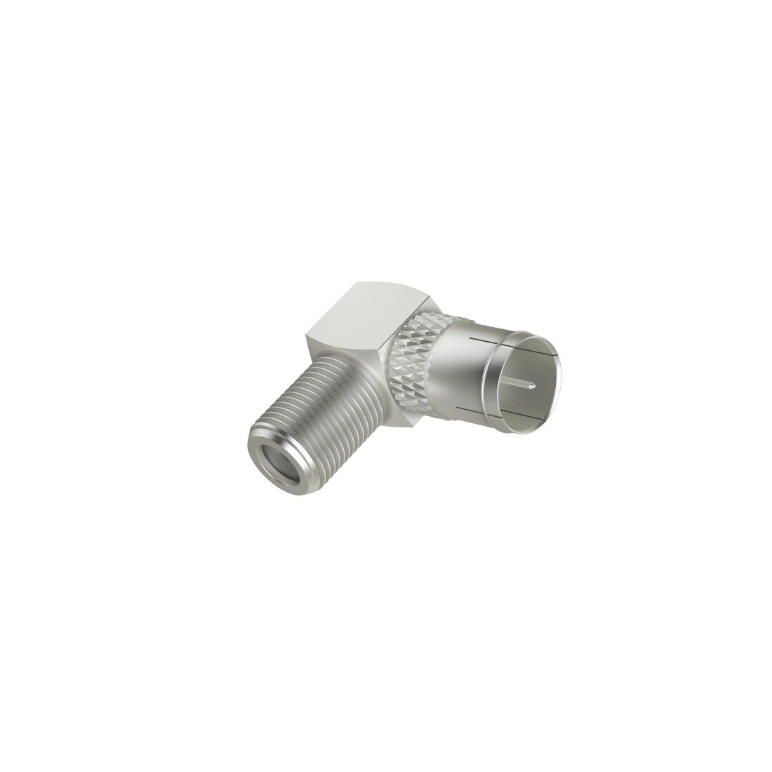 Hama SAT Adapter, 90° Angle Quick Connect Male to Female F-Type