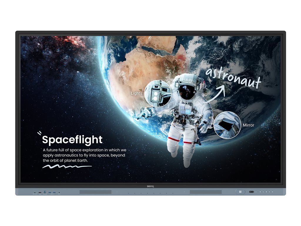 BenQ Board Master RM6504 - 65" LED LCD Screen - Education with Interactive Whiteboard and Touchscreen - 4K UHD (2160p) 3840 x 2160