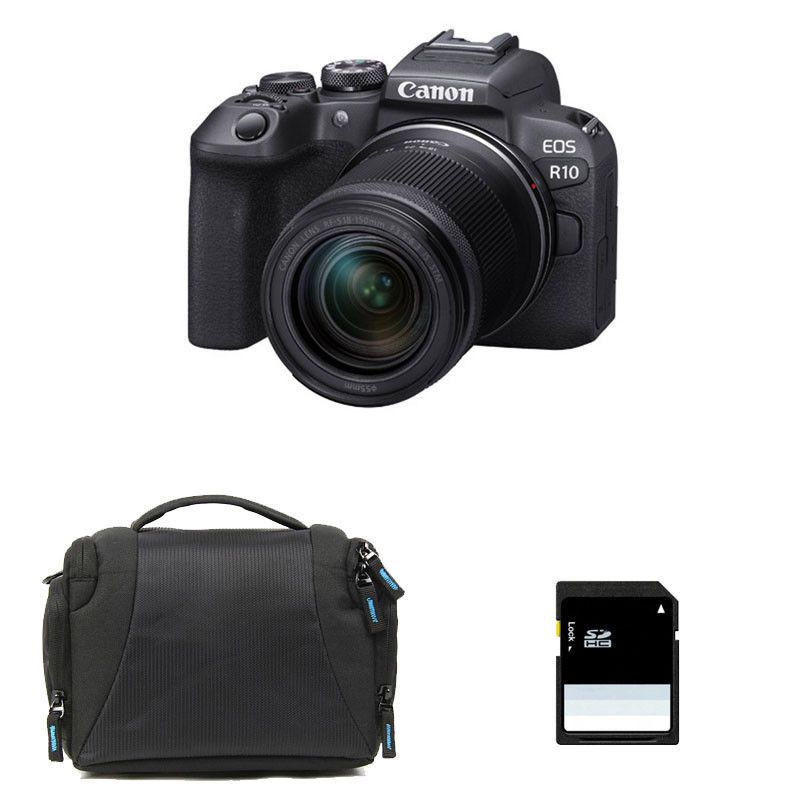 Canon EOS R10 + RF-S 18-150mm F3.5-6.3 IS STM 3-Year Warranty + Bag + 8GB SD Card