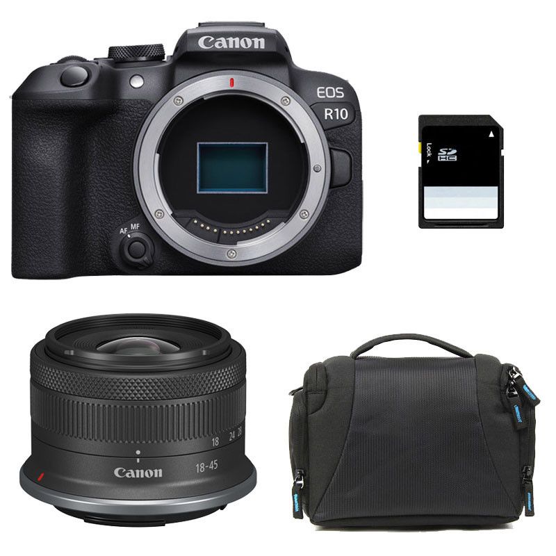 Canon EOS R10 + RF-S 18-45mm F4.5-6.3 IS STM Garantie 3 ans + Sac + Carte SD 8 Go