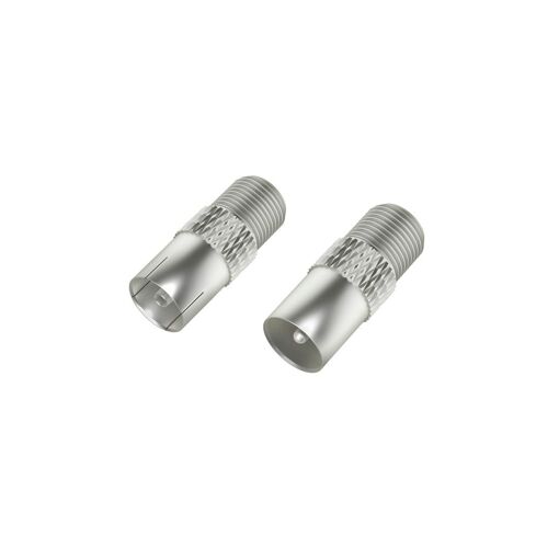 Kit de adaptación SAT Hama - Conector macho F a conector hembra F coaxial