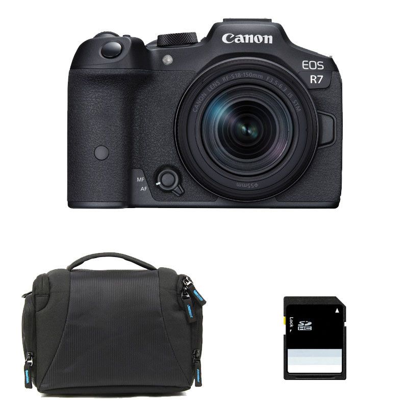 Canon EOS R7 + RF-S 18-150mm F3.5-6.3 IS STM con Garantía de 3 años + Maleta + Tarjeta SD de 8 GB