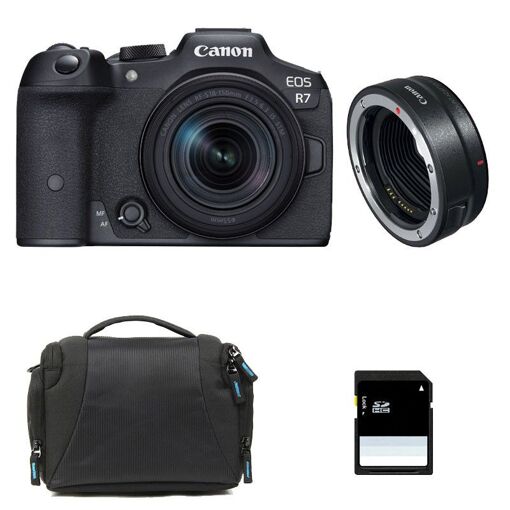 Canon EOS R7 + RF-S 18-150mm F3.5-6.3 IS STM Garantie 3 ans + Sac + Carte SD 8 Go + Bague EF-EOS R