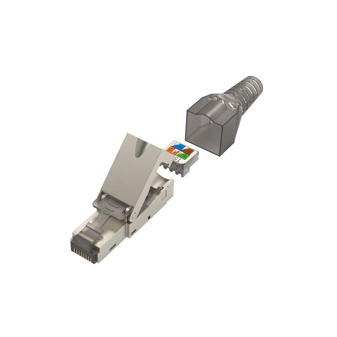 Hama Network Plug, CAT-6a, 10 Gbit/s, Shielded, Tool-less Installation