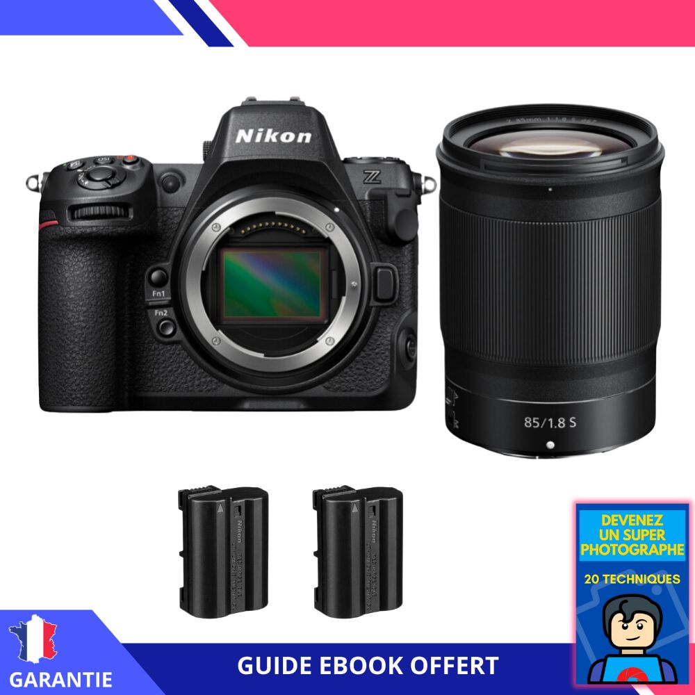Nikon Z8 + 85mm f/1.8 S Lens + 2 EN-EL15c Batteries + 'Become a Super Photographer' Ebook - Nikon Hybrid