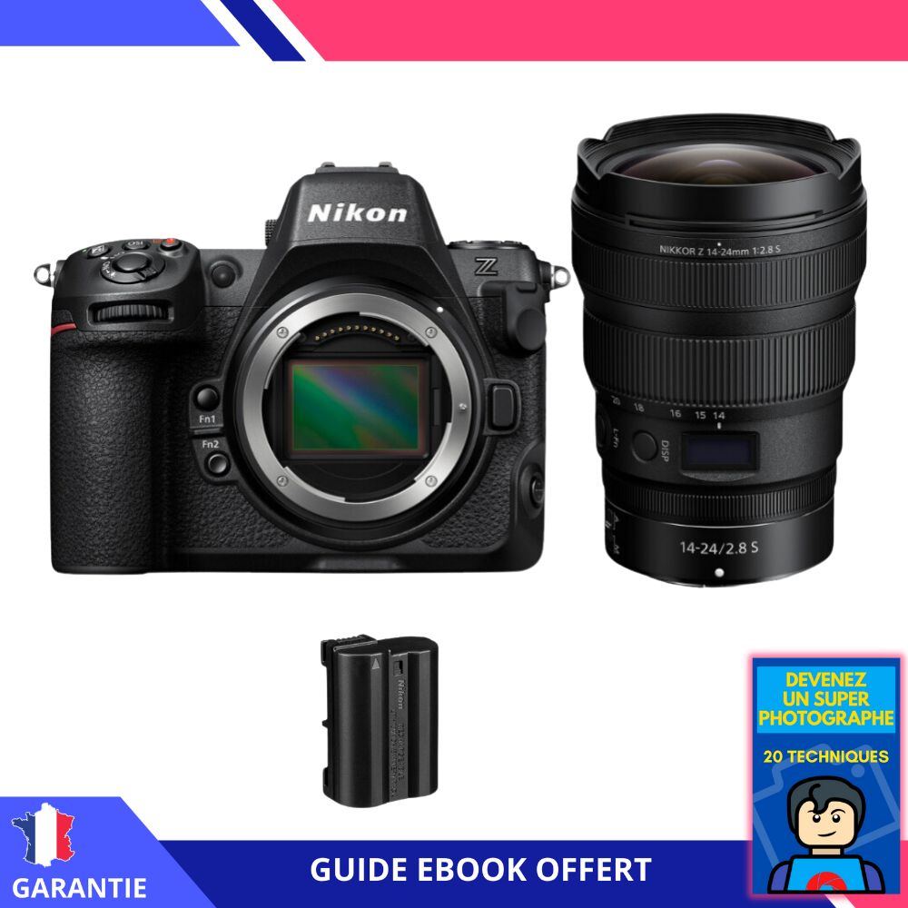 Nikon Z8 Kit with 14-24mm f/2.8 S Lens + EN-EL15c Battery + Ebook - Nikon Hybrid Camera