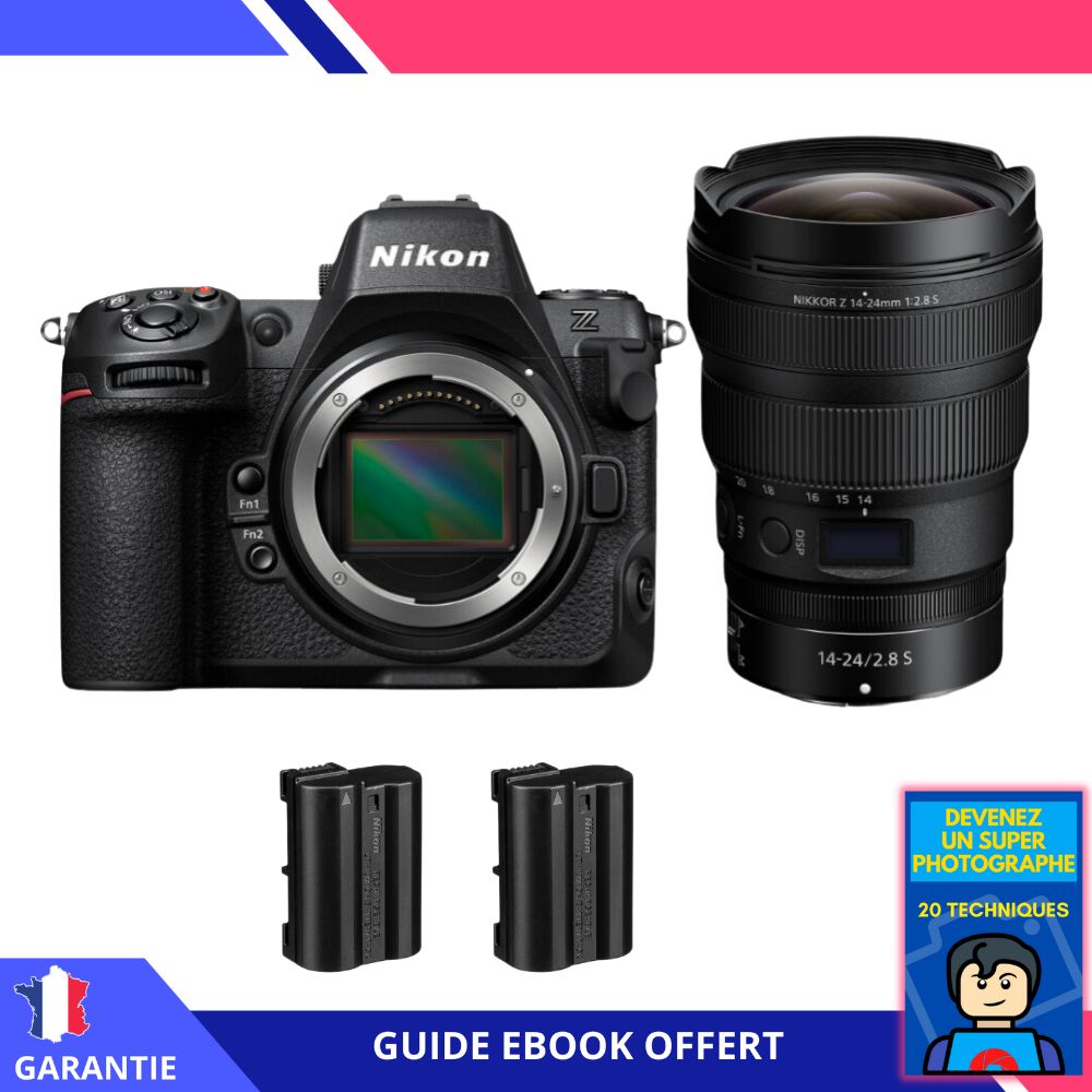Nikon Z8 + Z 14-24mm f/2.8 S Lens + 2 EN-EL15c Batteries + 'Become a Master Photographer' Ebook - Nikon Hybrid Camera