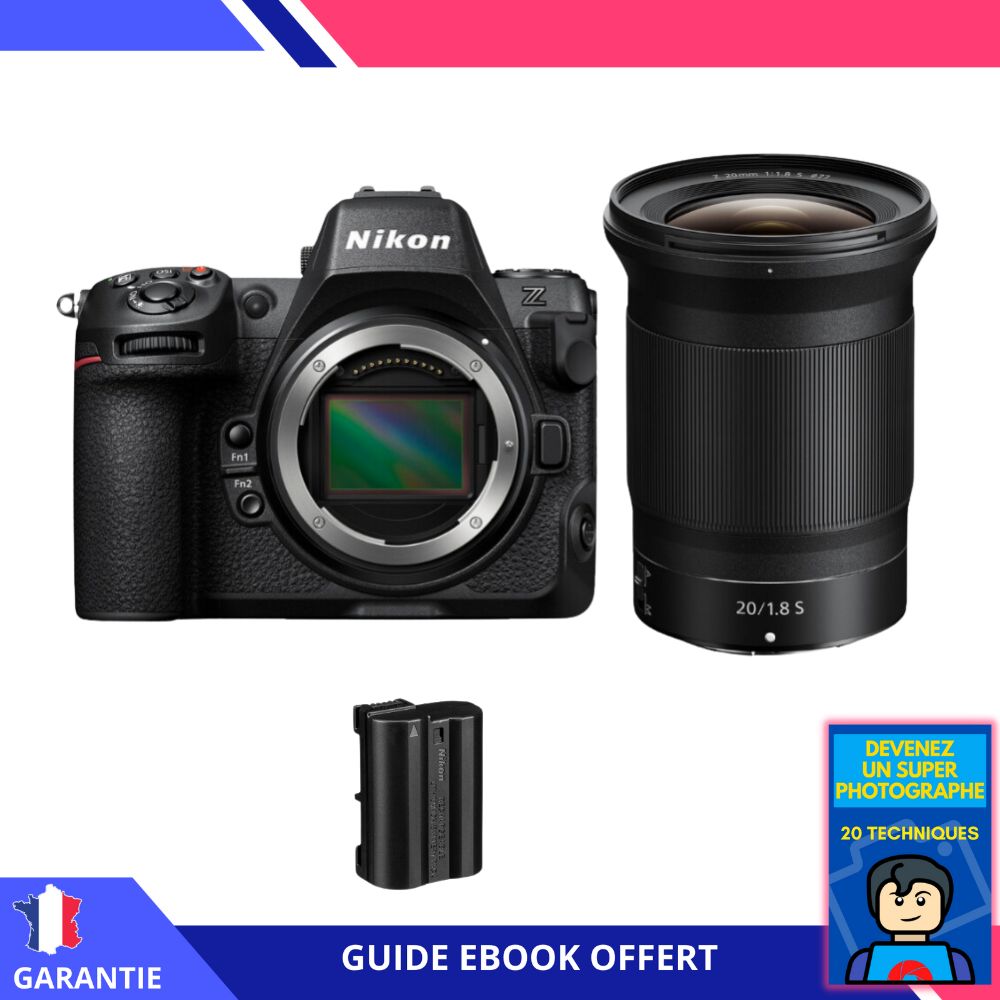Nikon Z8 + Z 20mm f/1.8 S Lens + 1 EN-EL15c Battery + 'Become a Super Photographer' Ebook - Nikon Hybrid Camera