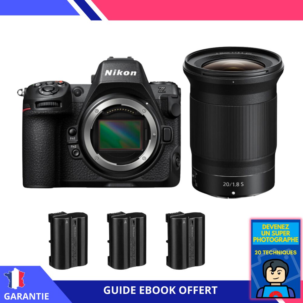 Nikon Z8 + Z 20mm f/1.8 S Lens + 3 EN-EL15c Batteries + 'Become a Super Photographer' Ebook - Nikon Hybrid Camera