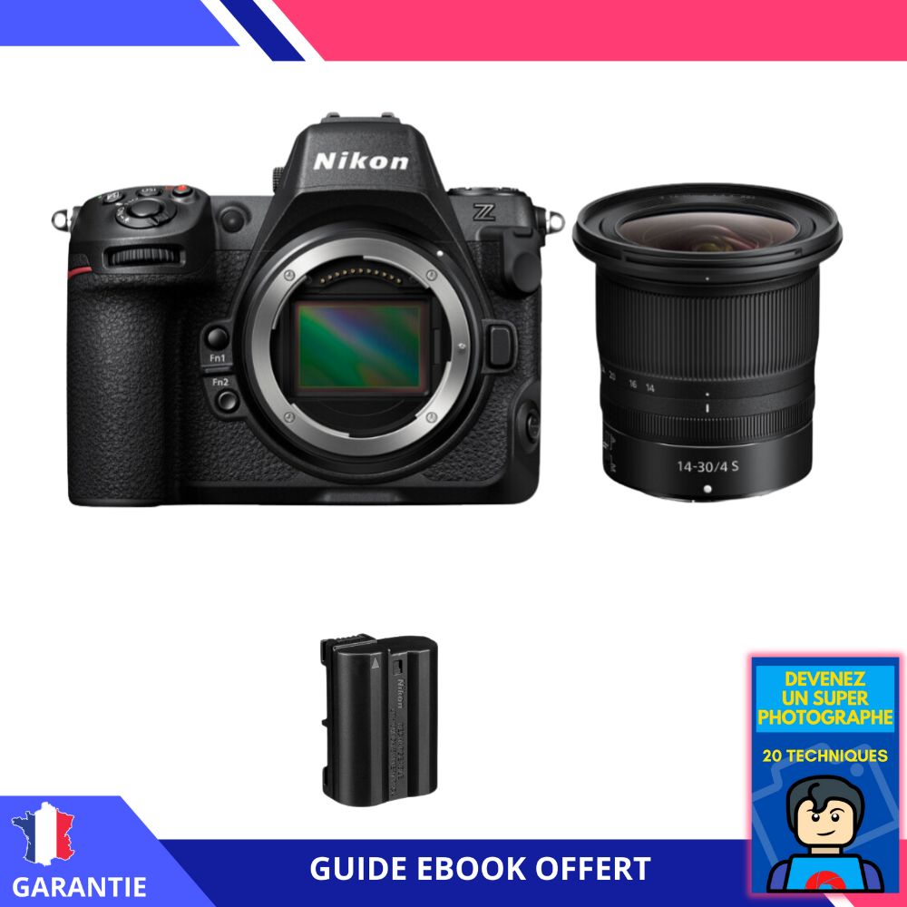 Nikon Z8 + Z 14-30mm f/4 S Lens + EN-EL15c Battery + Ebook - Hybrid Nikon Full-Frame Camera